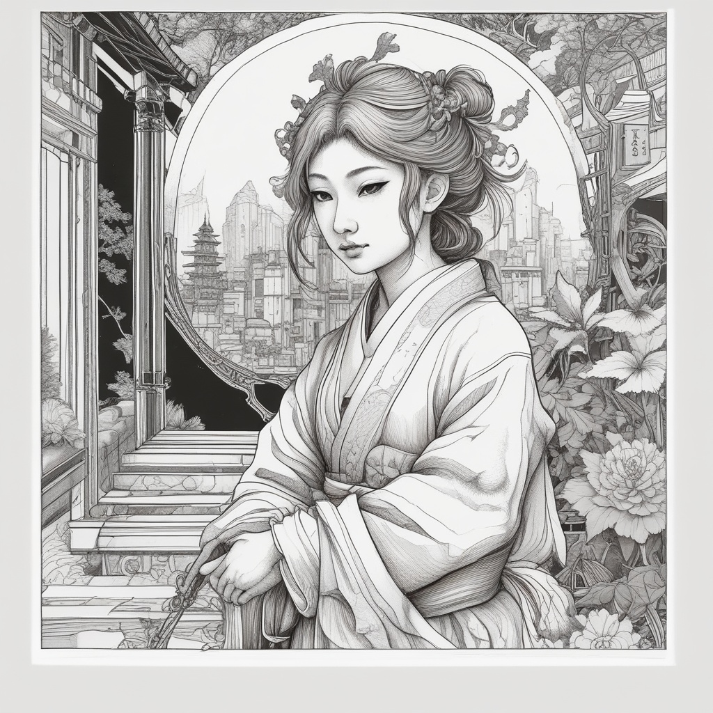 Self-introduction sketch of 橋本 龍弥